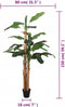 vidaXL - Kunstplant - bananenboom - 18 - bladeren - 150 - cm - groen