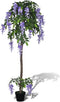 vidaXL - Kunstplant - blauwe - regen - met - pot - 120 - cm