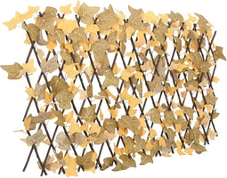 vidaXL - Kunstplant - esdoornblad - op - latwerk - uittrekbaar - 180x60 - cm - oranje