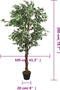vidaXL - Kunstplant - ficus - 1260 - bladeren - 200 - cm - groen