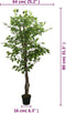 vidaXL - Kunstplant - ficus - 378 - bladeren - 80 - cm - groen