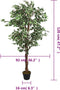 vidaXL - Kunstplant - ficus - 630 - bladeren - 120 - cm - groen