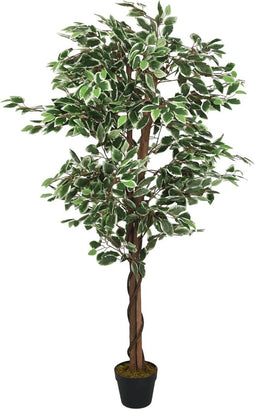 vidaXL - Kunstplant - ficus - 756 - bladeren - 150 - cm - groen