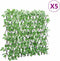 vidaXL - Kunstplant - klimop - op - latwerk - 5 - st - uittrekbaar - 180x65 - cm - groen