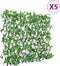vidaXL - Kunstplant - klimop - op - latwerk - 5 - st - uittrekbaar - 186x30 - cm - groen