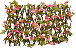 vidaXL - Kunstplant - klimop - op - latwerk - uittrekbaar - 180x20 - cm - donkerroze
