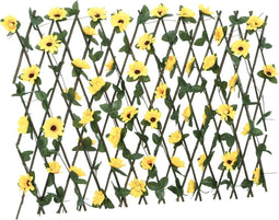 vidaXL - Kunstplant - klimop - op - latwerk - uittrekbaar - 180x60 - cm - geel