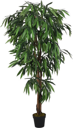 vidaXL - Kunstplant - mangoboom - 300 - bladeren - 80 - cm - groen