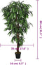 vidaXL - Kunstplant - mangoboom - 300 - bladeren - 80 - cm - groen