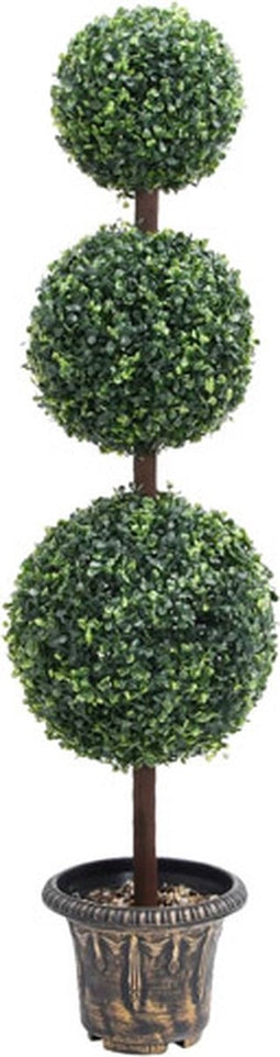 vidaXL - Kunstplant - met - pot - buxus - bolvorming - 118 - cm - groen