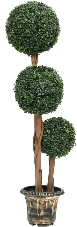 vidaXL - Kunstplant - met - pot - buxus - bolvorming - 119 - cm - groen