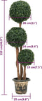 vidaXL - Kunstplant - met - pot - buxus - bolvorming - 119 - cm - groen