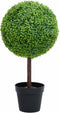 vidaXL - Kunstplant - met - pot - buxus - bolvorming - 50 - cm - groen