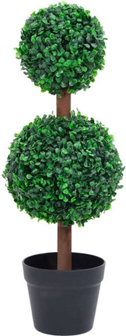 vidaXL - Kunstplant - met - pot - buxus - bolvorming - 60 - cm - groen
