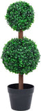 vidaXL - Kunstplant - met - pot - buxus - bolvorming - 60 - cm - groen