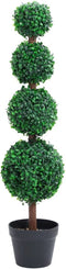 vidaXL - Kunstplant - met - pot - buxus - bolvorming - 90 - cm - groen