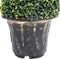 vidaXL - Kunstplant - met - pot - buxus - spiraal - 117 - cm - groen