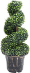 vidaXL - Kunstplant - met - pot - buxus - spiraal - 89 - cm - groen