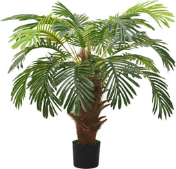 vidaXL - Kunstplant - met - pot - cycaspalm - 90 - cm - groen