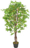 vidaXL - Kunstplant - met - pot - esdoorn - 120 - cm - rood