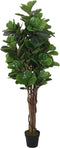 vidaXL - Kunstplant - vijgenboom - 180 - bladeren - 150 - cm - groen