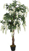 vidaXL - Kunstplant - wisteria - 1470 - bladeren - 200 - cm - groen - en - wit