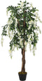 vidaXL - Kunstplant - wisteria - 840 - bladeren - 150 - cm - groen - en - wit