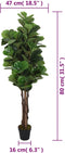 vidaXL - Kunstvijgenboom - 96 - bladeren - 80 - cm - groen