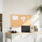 vidaXL - Kurkbord - met - massief - grenenhouten - frame - 100x55 - cm