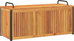 vidaXL - Kussenbox - 110x45x42/53 - cm - massief - acaciahout - en - staal