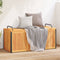 vidaXL - Kussenbox - 110x45x42/53 - cm - massief - acaciahout - en - staal