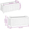 vidaXL - Kussenbox - 110x45x42/53 - cm - massief - acaciahout - en - staal