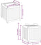 vidaXL - Kussenbox - 45x45x45/53 - cm - massief - acaciahout - en - staal