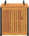 vidaXL - Kussenbox - 45x45x45/53 - cm - massief - acaciahout - en - staal