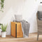 vidaXL - Kussenbox - 45x45x45/53 - cm - massief - acaciahout - en - staal