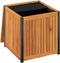 vidaXL - Kussenbox - 45x45x45/53 - cm - massief - acaciahout - en - staal