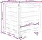vidaXL - Kussenbox - 50x50x56 - cm - massief - vurenhout