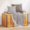 vidaXL - Kussenbox - 85x45x45/53 - cm - massief - acaciahout - en - staal