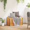 vidaXL - Kussenbox - 85x45x45/53 - cm - massief - acaciahout - en - staal