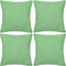 vidaXL - Kussenhoezen - katoen - 40 - x - 40 - cm - appeltjesgroen - 4 - stuks