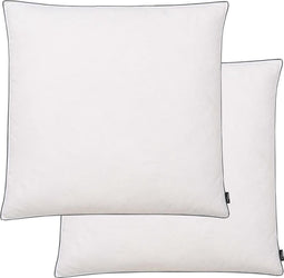 vidaXL - Kussens - 2 - st - licht - 80x80 - cm - dons-/verenvulling - wit