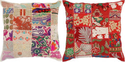 vidaXL-Kussens-patchwork-handgemaakt-45x45-cm-rood/beige-2-st