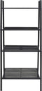vidaXL - Ladder - boekenkast - 4 - schappen - metaal - zwart