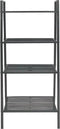 vidaXL - Ladder - boekenkast - 4 - schappen - metaal - zwart