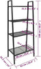 vidaXL - Ladder - boekenkast - 4 - schappen - metaal - zwart