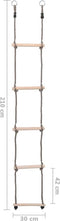 vidaXL - Ladder - met - 5 - sporten - 210 - cm - massief - grenenhout