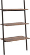 vidaXL - Ladderrek - met - 3 - schappen - 64x34x116 - cm - donkerbruin - en - zwart