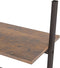 vidaXL - Ladderrek - met - 3 - schappen - 64x34x116 - cm - donkerbruin - en - zwart