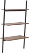 vidaXL - Ladderrek - met - 3 - schappen - 64x34x116 - cm - donkerbruin - en - zwart