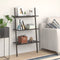 vidaXL - Ladderrek - met - 3 - schappen - 64x34x116 - cm - zwart